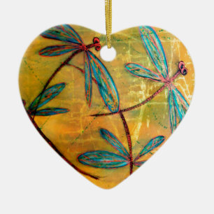 Dragonfly Haze Ceramic Tree Decoration