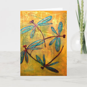 Dragonfly Haze Holiday Card