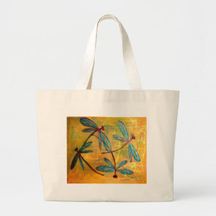Dragonfly Haze Large Tote Bag