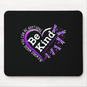 Dragonfly Heart Be Kind Purple Overdose Awareness Mouse Pad