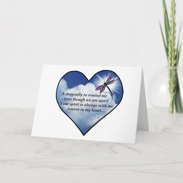 Dragonfly Heart Poem Card (Front)