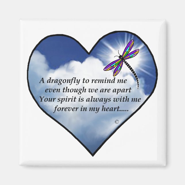 Dragonfly Heart Poem Magnet (Front)