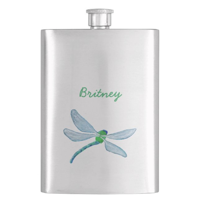 Dragonfly Hip Flask (Front)