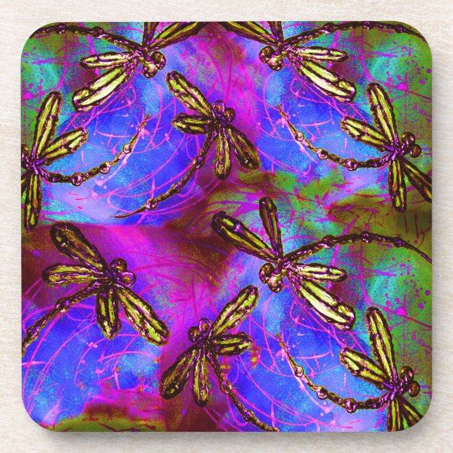 Dragonfly Hippy Flit Coaster (Front)
