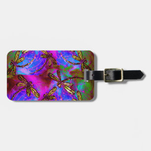 Dragonfly Hippy Flit Luggage Tag
