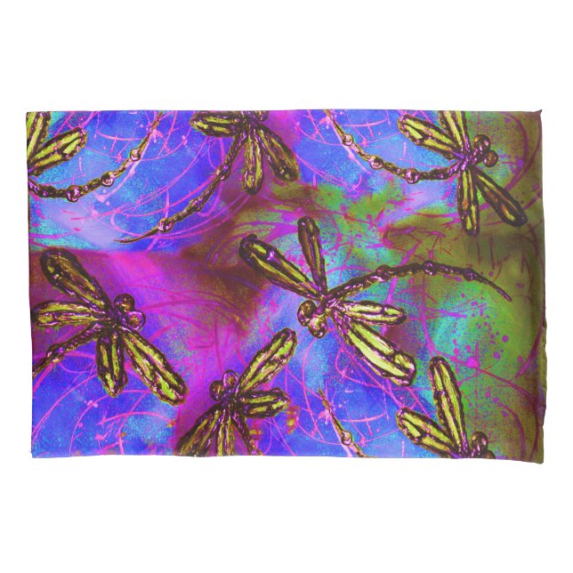 Dragonfly Hippy Flit Pillowcase (Front)