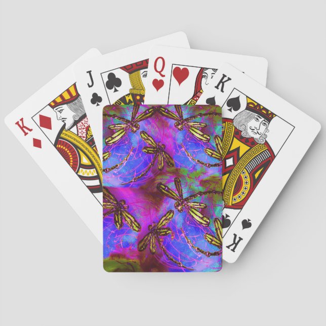 Dragonfly Hippy Flit Playing Cards (Back)