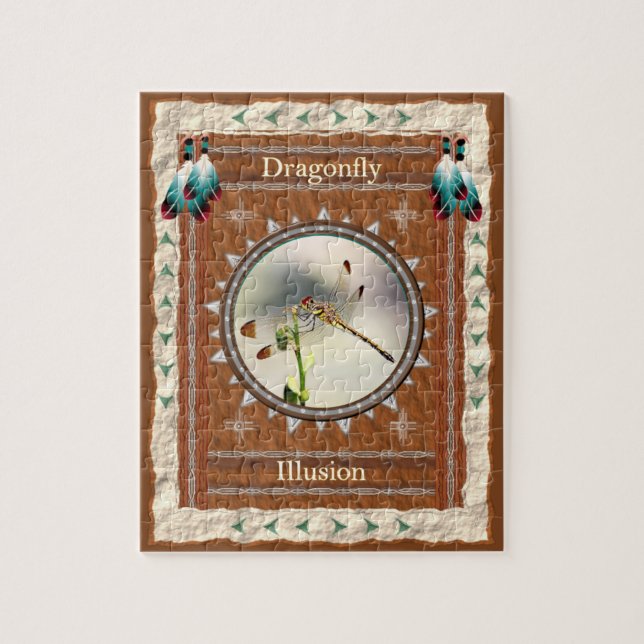 Dragonfly illusion Energy Jigsaw Puzzle (Vertical)