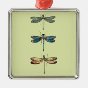 Dragonfly Illustrations Metal Ornament