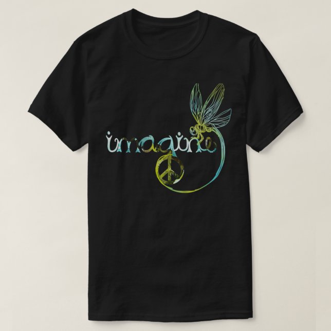 Dragonfly Imagine Hippie For Women Men  T-Shirt (Design Front)