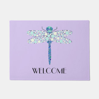 Dragonfly In Dots Doormat