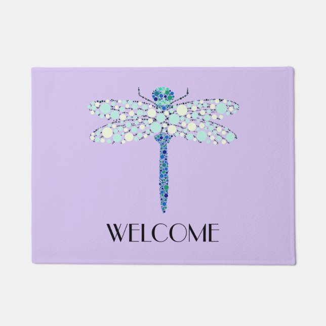 Dragonfly In Dots Doormat (Front)