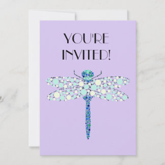 Dragonfly In Dots Invitation