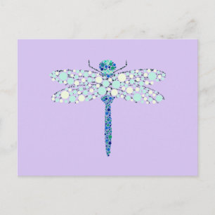 Dragonfly In Dots Postcard