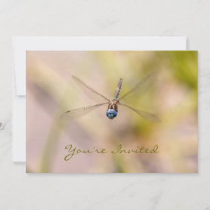 Dragonfly in Flight Photo Invitation