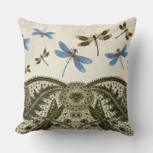 Dragonfly in Lace Cushion