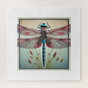 Dragonfly in Natural Harmony 010924IREF231 - Water Jigsaw Puzzle
