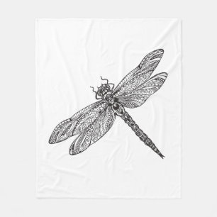 Dragonfly In Style Fleece Blanket