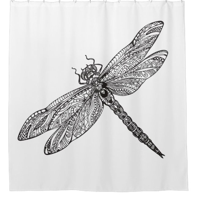 Dragonfly In Style Shower Curtain (Front)