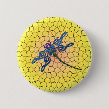 Dragonfly in Treble colourful pin