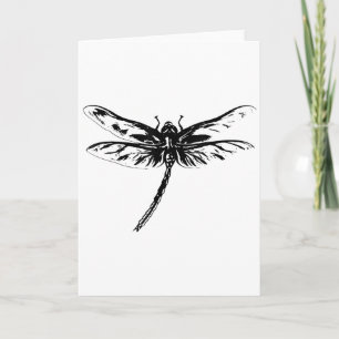 Dragonfly Insect Motif Colourful Wings Insects Dra Card