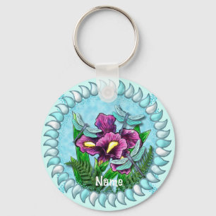 Dragonfly  Iris Key Ring