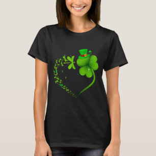 Dragonfly Irish Shamrock Heart Happy St Patrick's T-Shirt