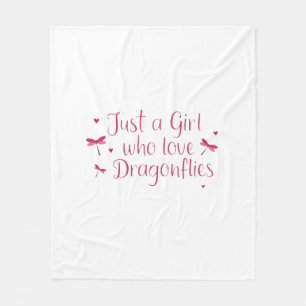 Dragonfly Just A Girl Who Loves Dragonflies T-Shir Fleece Blanket