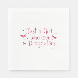 Dragonfly Just A Girl Who Loves Dragonflies T-Shir Napkin