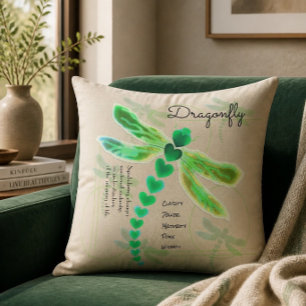 Dragonfly   Khaki 20"x20" Cushion