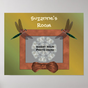 Dragonfly Kids Personalised Door Wall Photo  Poster