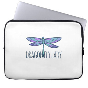 Dragonfly Lady T-Shirt Laptop Sleeve