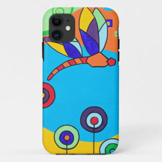 Dragonfly Lolipop Colourful Painting iPhone 11 Case