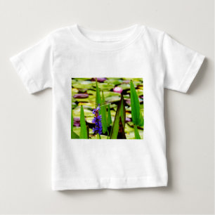 Dragonfly lotus and purple flower baby T-Shirt