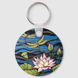 DRAGONFLY LOTUS KEY RING