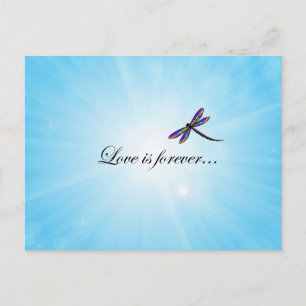 Dragonfly "LOVE is Forever" Postcard