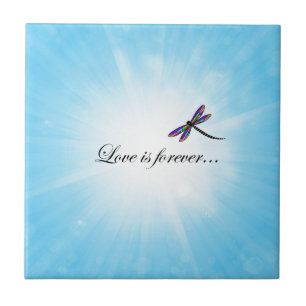 Dragonfly "LOVE is Forever" Tile