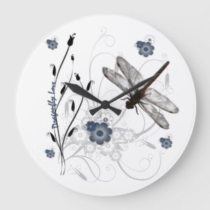 Dragonfly  Love Wall Clock