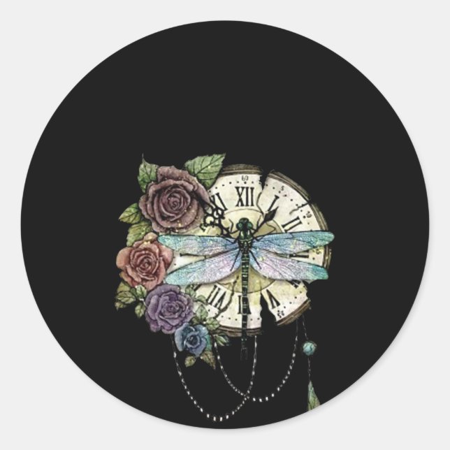 Dragonfly Lover| Dream Capcher Dragonfly Classic Round Sticker (Front)