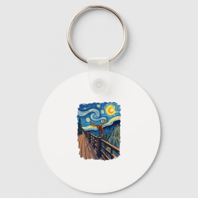 Dragonfly Lovers  Artistic Dragonfly Key Ring (Front)