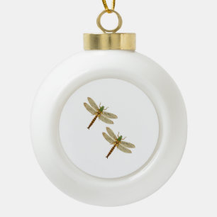 Dragonfly Lovers, Dragonfly Couples in Nature Ceramic Ball Christmas Ornament