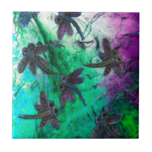 Dragonfly Magic Ceramic Tile