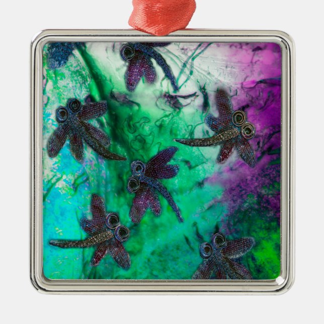 Dragonfly Magic Metal Tree Decoration (Front)