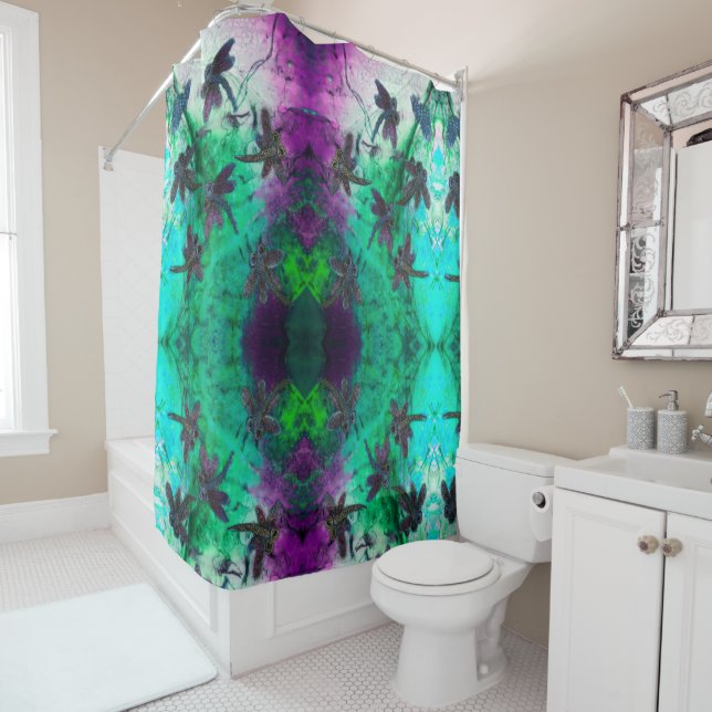 Dragonfly Magic  Shower Curtain (In Situ)