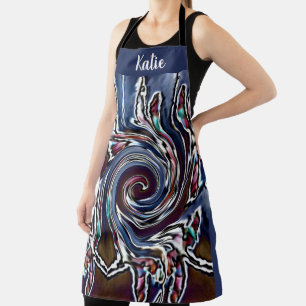 Dragonfly Marble Pattern Personalised Apron