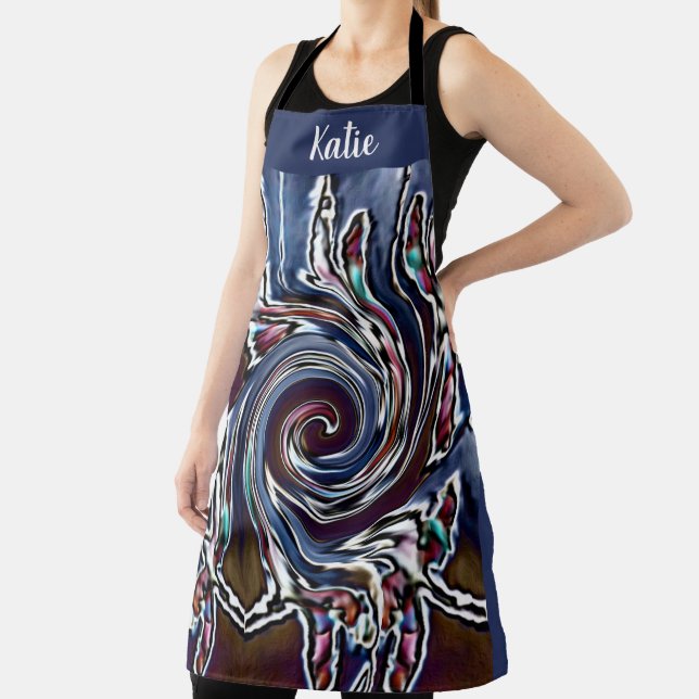 Dragonfly Marble Pattern Personalized Apron (Insitu)