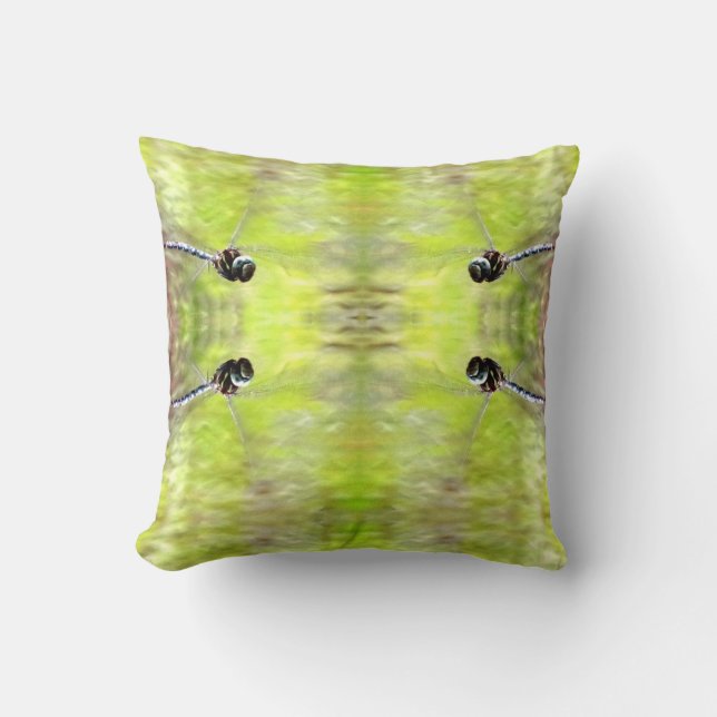 Dragonfly, medium  green water cushion (Front)