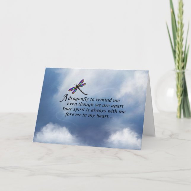 Dragonfly Memorial Poem Card (Front)