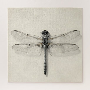 Dragonfly Metallic Detailed Vintage Entomological  Jigsaw Puzzle