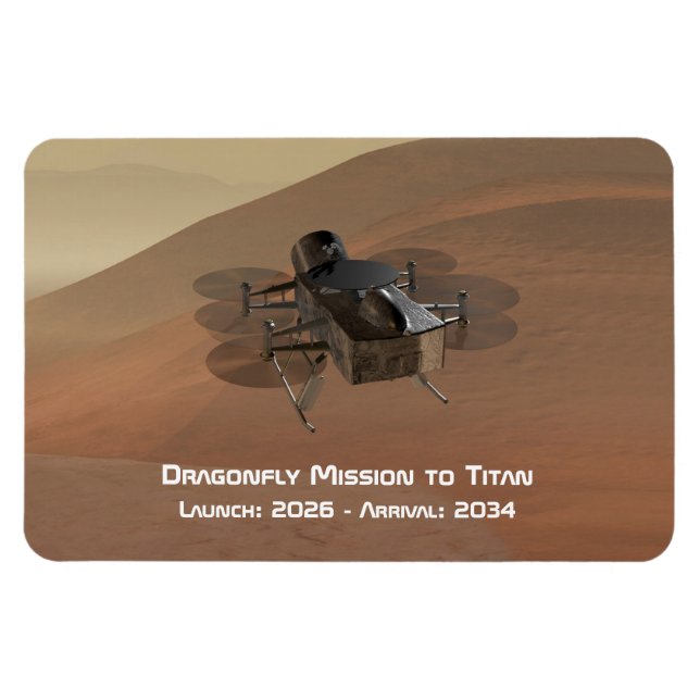 Dragonfly Mission to Titan Magnet (Horizontal)